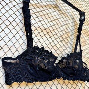 Elegant Black Lace Bra